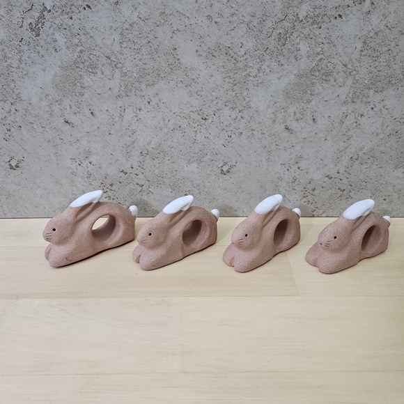 Easter Bunny Napkin Rings Rabbit (4) - Picture 4 of 12